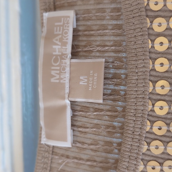 Michael Kors - Gold Sequined Mini Dress - Picture 3 of 4